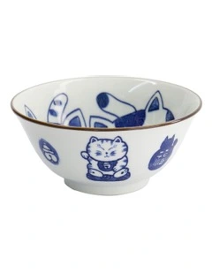 Kawaii Cat Neko Tayo Bowl 15x6.5cm in White