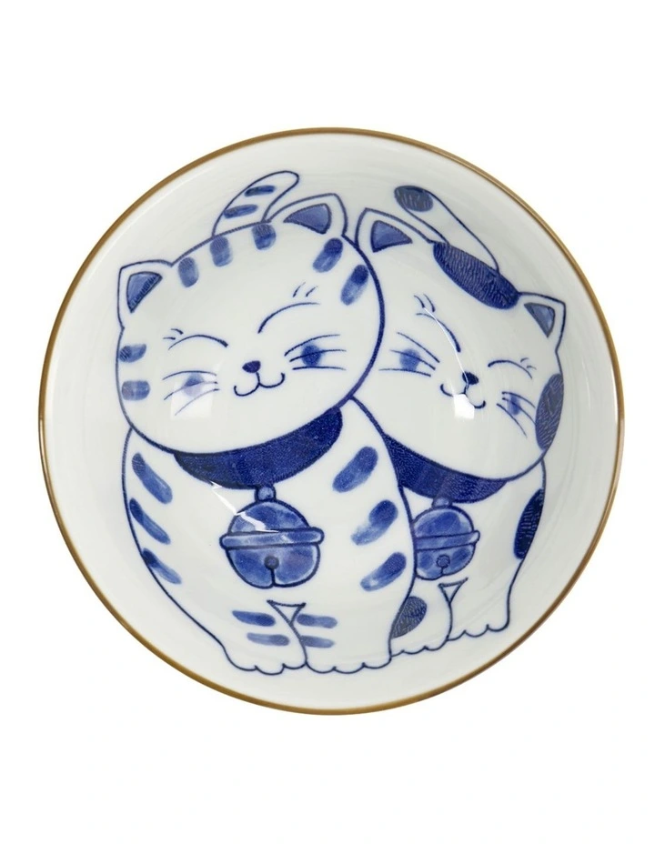 Kawaii Cat Neko Tayo Bowl 15x6.5cm in White image 2