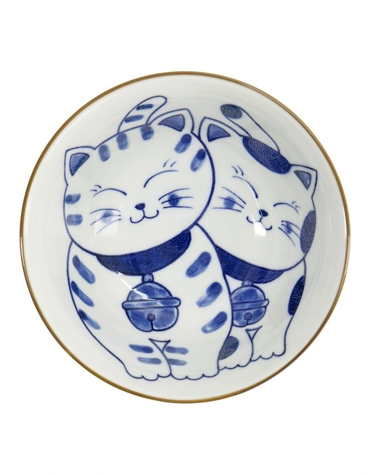 Kawaii Cat Neko Tayo Bowl 15x6.5cm in White image 3