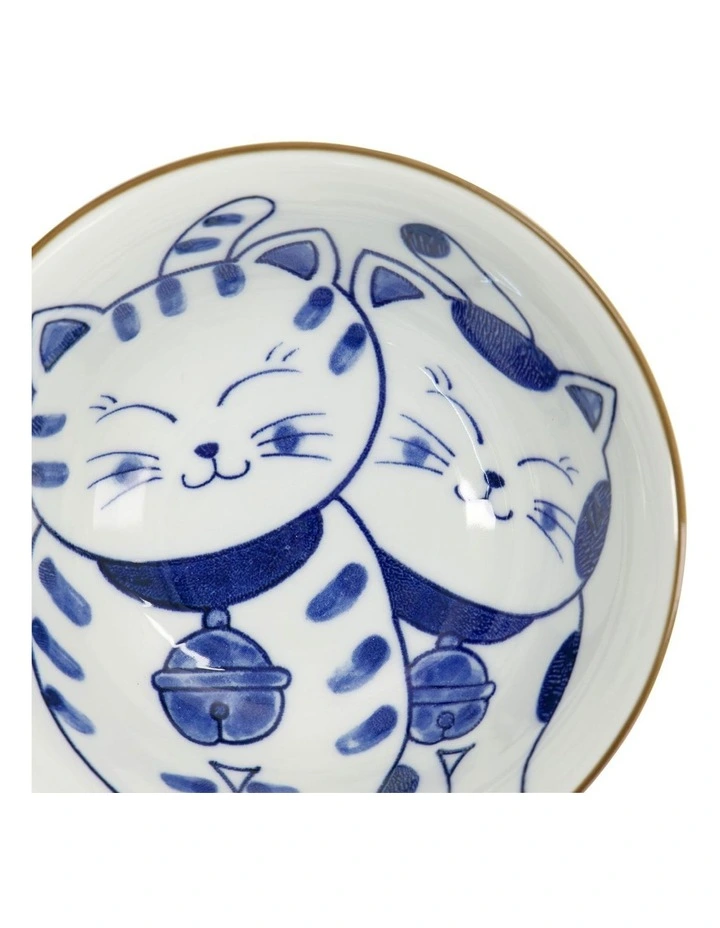 Kawaii Cat Neko Tayo Bowl 15x6.5cm in White image 5