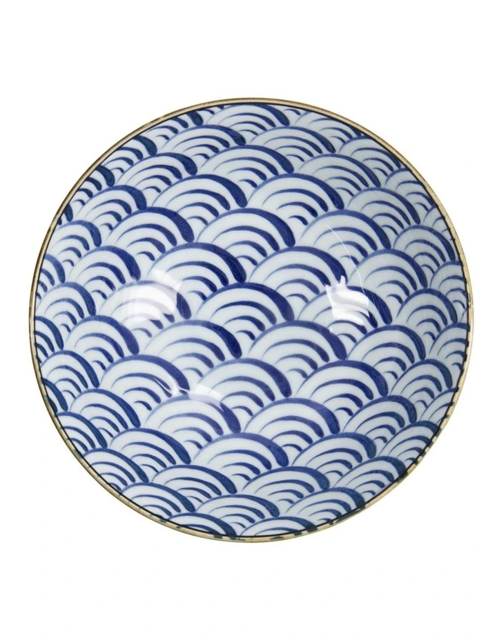 Natsu Nami Ramen Bowl 21x8cm in Blue image 2