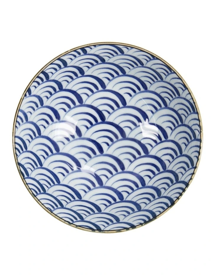 Natsu Nami Ramen Bowl 21x8cm in Blue image 3
