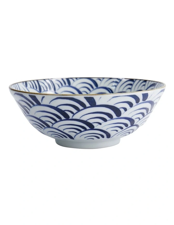 Natsu Nami Ramen Bowl 21x8cm in Blue image 4