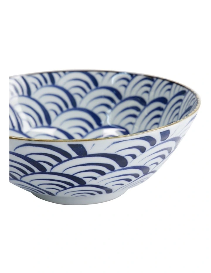 Natsu Nami Ramen Bowl 21x8cm in Blue image 5