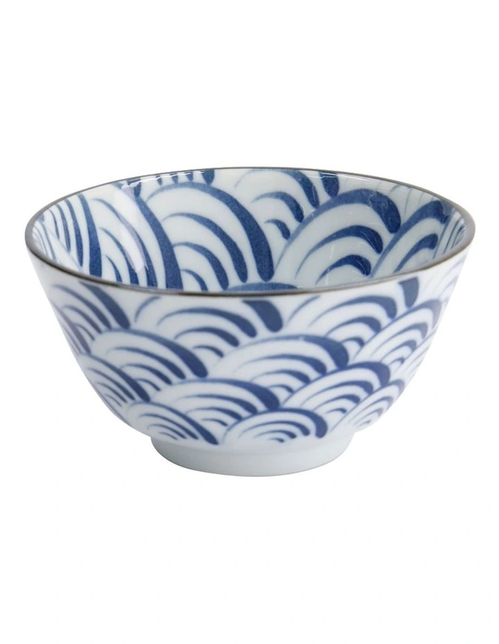 Natsu Nami Rice Bowl 12x6cm in Blue image 1