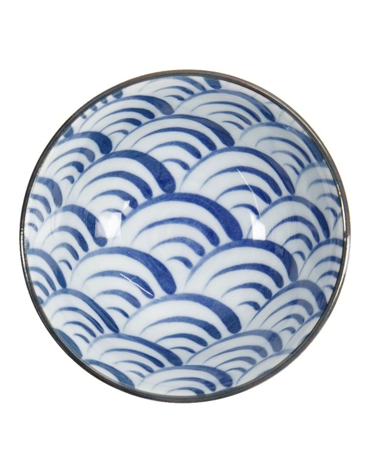 Natsu Nami Rice Bowl 12x6cm in Blue image 2