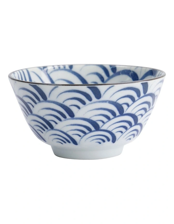 Natsu Nami Rice Bowl 12x6cm in Blue image 4