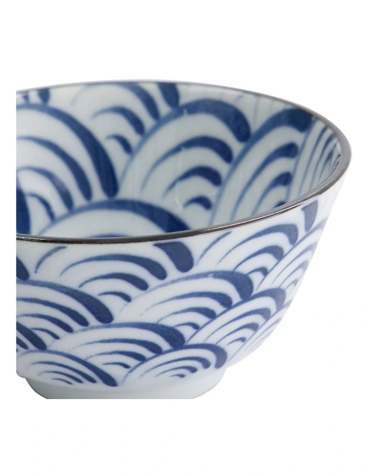 Natsu Nami Rice Bowl 12x6cm in Blue image 5