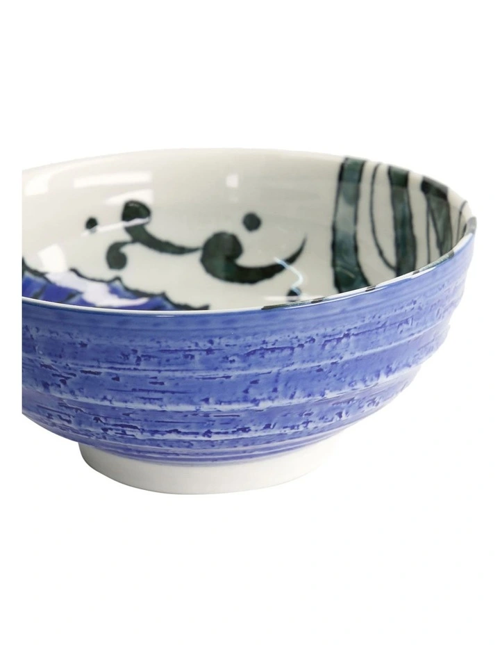 Seafood Snapper Ramen Bowl 18.5x8cm in Blue image 3