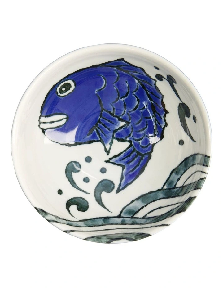Seafood Snapper Ramen Bowl 18.5x8cm in Blue image 4