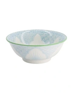Lily Flower Ramen Bowl 20.5x8cm in Light Blue