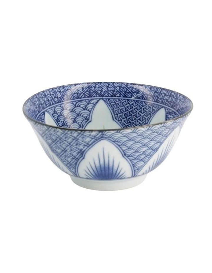 Lily Flower Tayo Bowl 14x6cm in Blue image 1