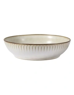 Leros Coupe Pasta Bowl 22x5.5cm in Mocha