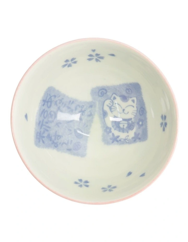 Kawaii Rice Bowl 11.5x6cm Cat Neko Card Pink image 4