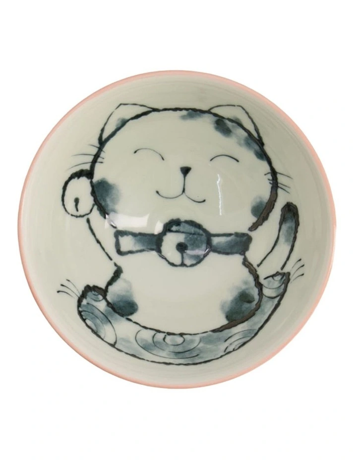 Kawaii Rice Bowl 11.5x6cm Cat Neko Meow Pink image 3