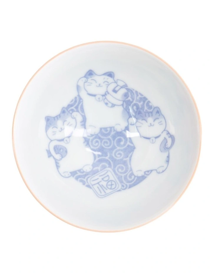 Kawaii Rice Bowl 11.5x6cm Cat Neko Fish Pink image 4
