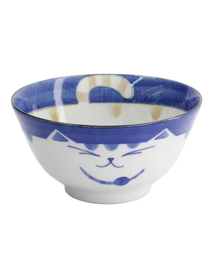 Kawaii Neko Cat Tayo Bowl 13x6.5cm Blue image 1