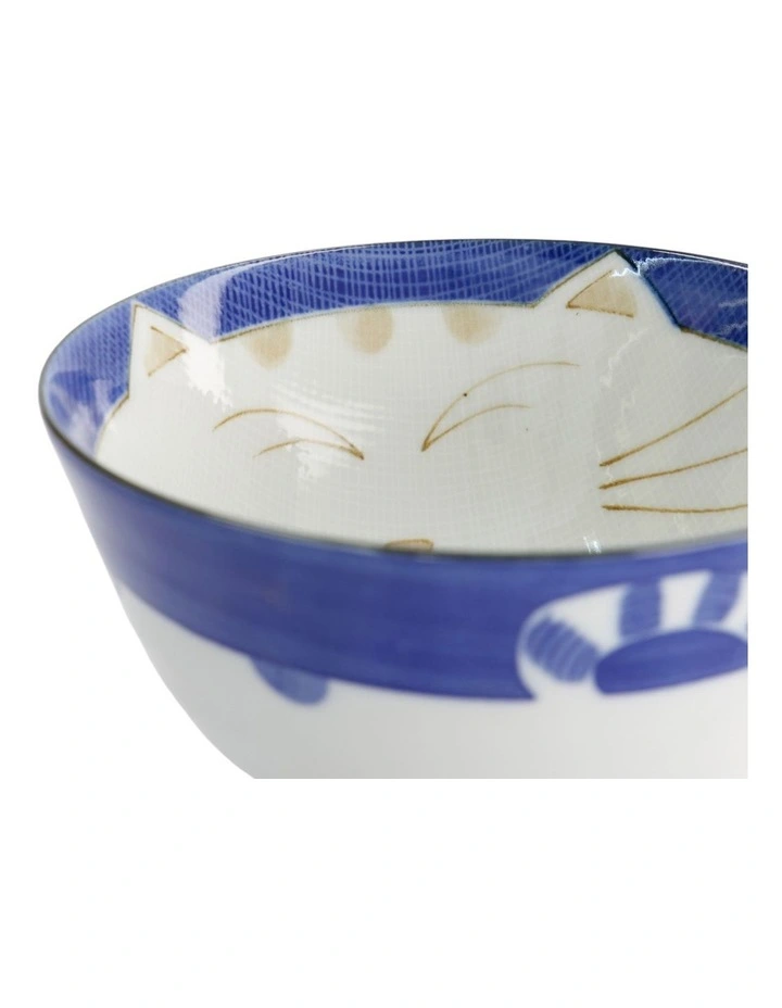 Kawaii Neko Cat Tayo Bowl 13x6.5cm Blue image 2