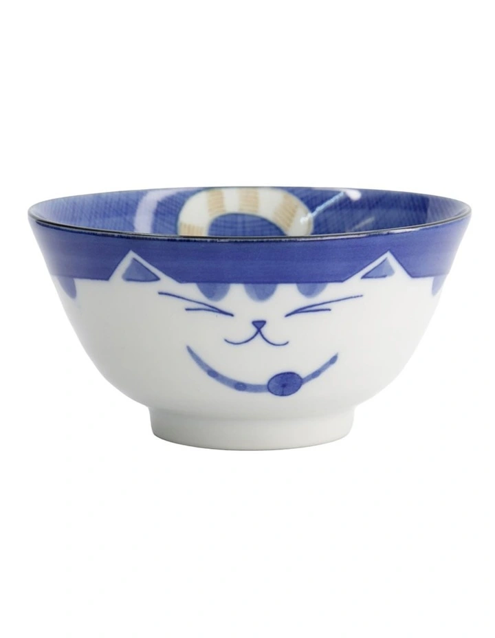 Kawaii Neko Cat Tayo Bowl 13x6.5cm Blue image 3