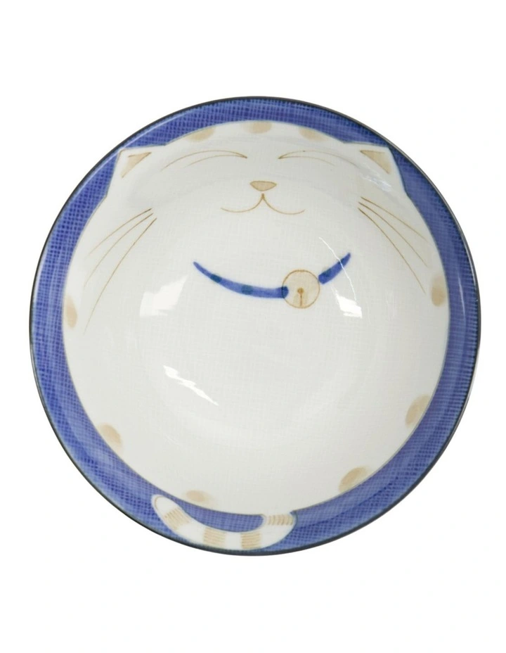 Kawaii Neko Cat Tayo Bowl 13x6.5cm Blue image 4