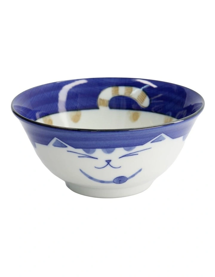 Kawaii Neko Cat Tayo Bowl 15x7cm Blue image 1