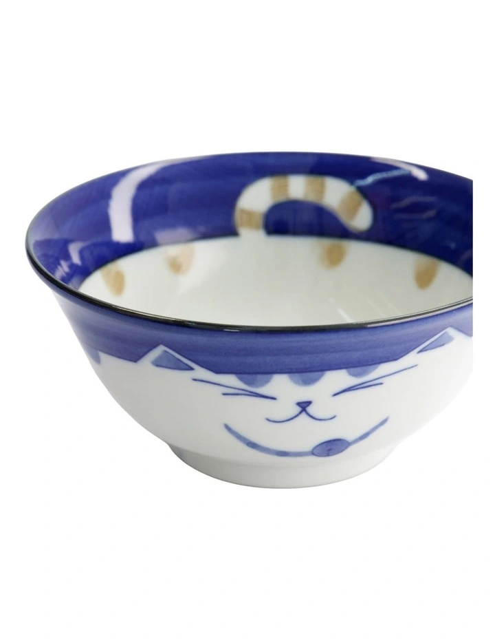 Kawaii Neko Cat Tayo Bowl 15x7cm Blue image 2