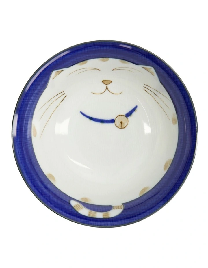 Kawaii Neko Cat Tayo Bowl 15x7cm Blue image 4