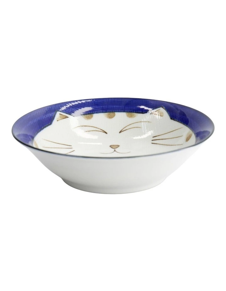 Kawaii Neko Cat Bowl 16.5x5cm Blue image 1