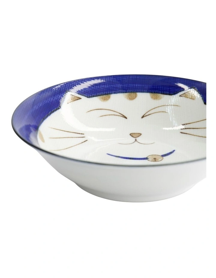 Kawaii Neko Cat Bowl 16.5x5cm Blue image 2