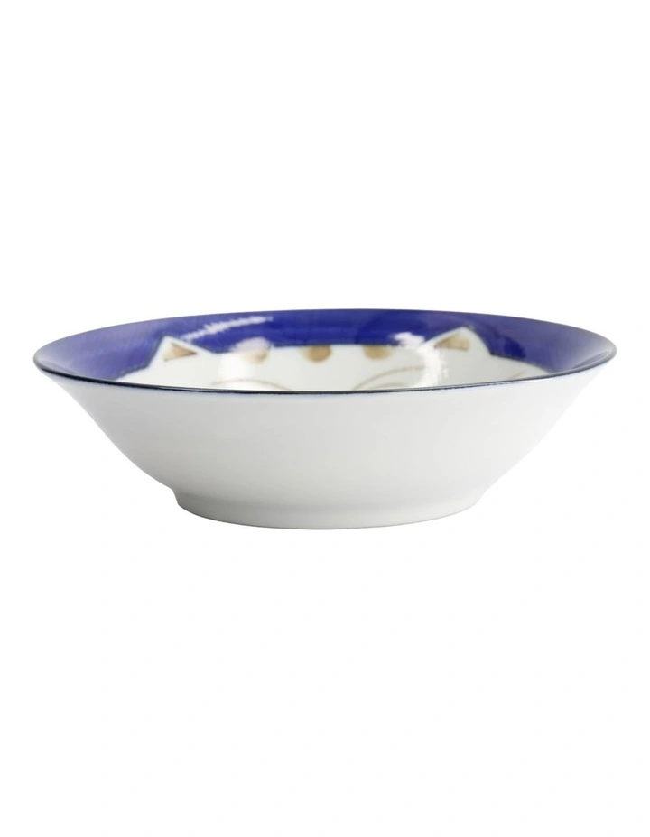 Kawaii Neko Cat Bowl 16.5x5cm Blue image 3