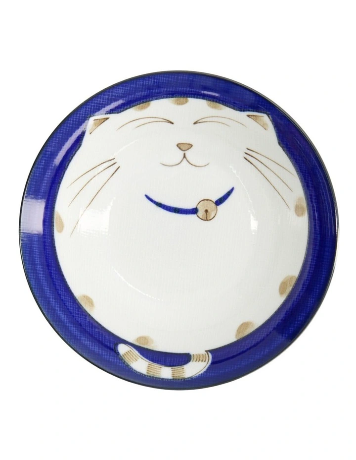 Kawaii Neko Cat Bowl 16.5x5cm Blue image 4