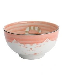 Kawaii Neko Cat Bowl 16x8.5cm Pink