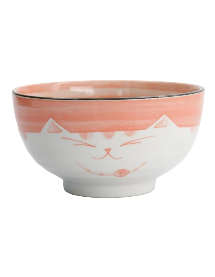 Kawaii Neko Cat Bowl 16x8.5cm Pink image 2