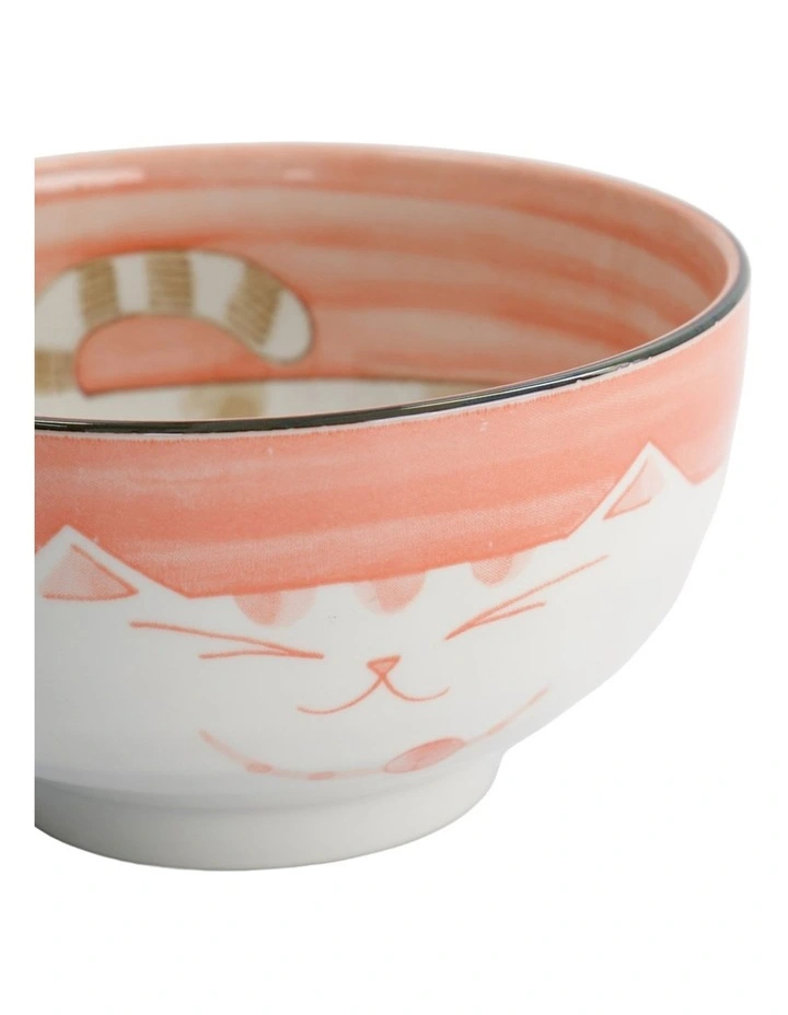 Kawaii Neko Cat Bowl 16x8.5cm Pink image 3