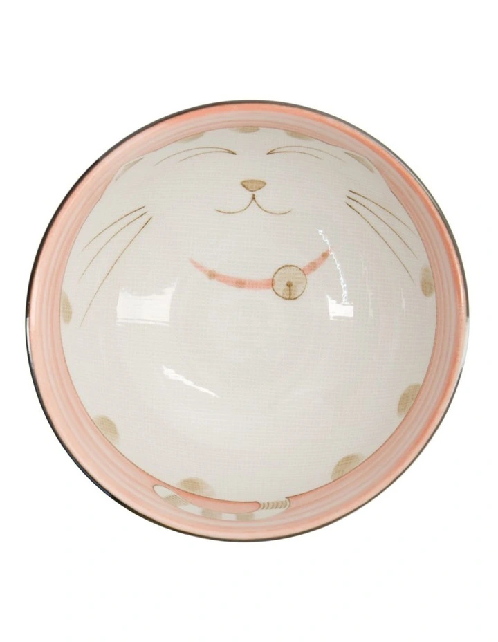 Kawaii Neko Cat Bowl 16x8.5cm Pink image 4