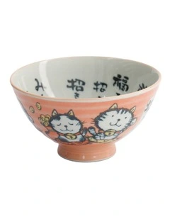 Kawaii Rice Bowl 11.5x6cm Cat Neko Blessed Pink