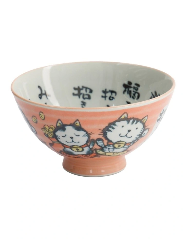 Kawaii Rice Bowl 11.5x6cm Cat Neko Blessed Pink image 1