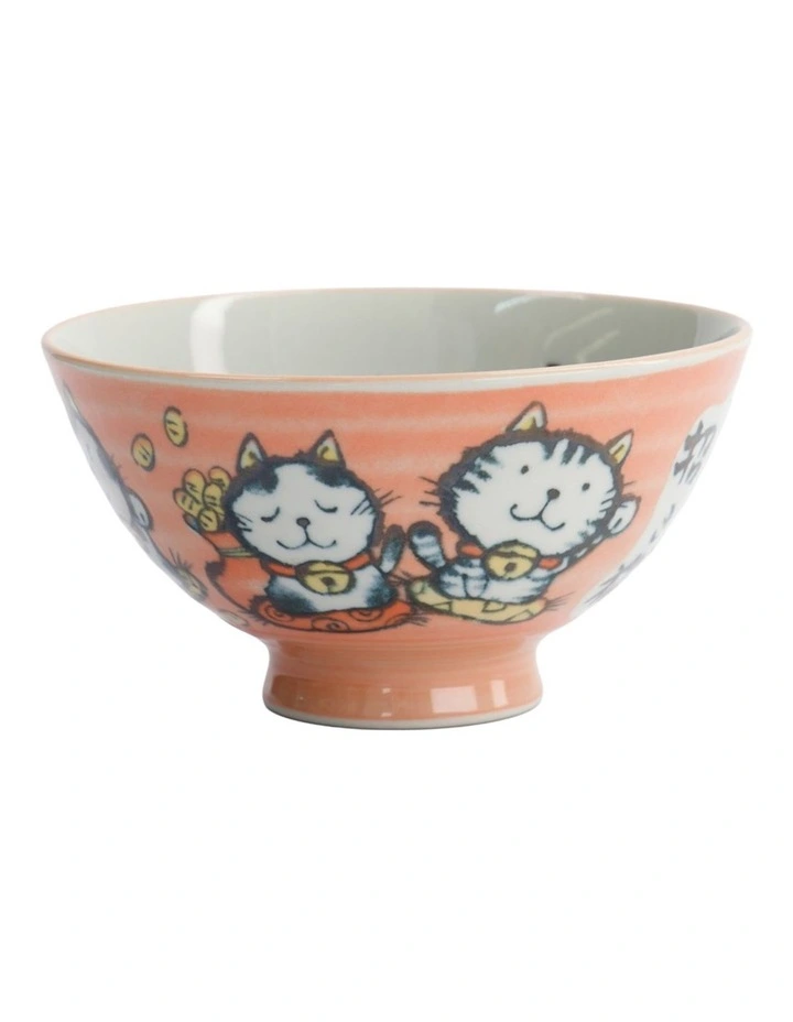 Kawaii Rice Bowl 11.5x6cm Cat Neko Blessed Pink image 2