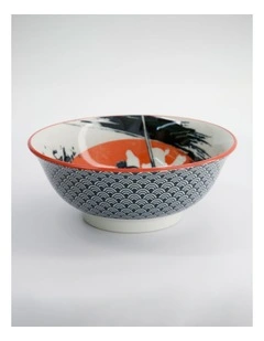 Asakusa Bowl 20.5x8cm Samurai