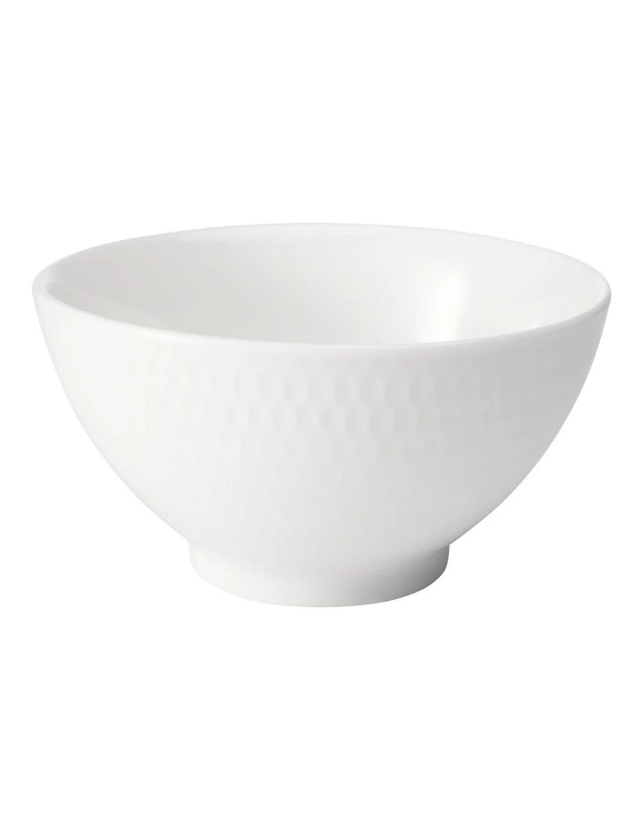 White Basics Diamonds Rice Bowl in White image 1