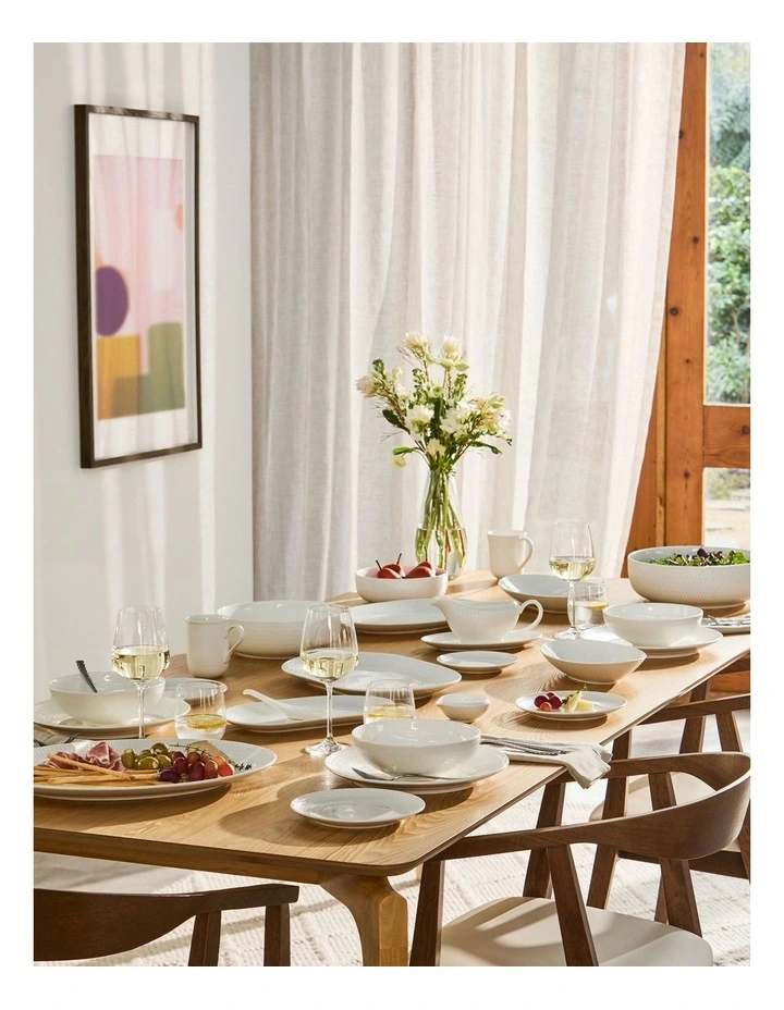 White Basics Diamonds Noodle Bowl in White image 2