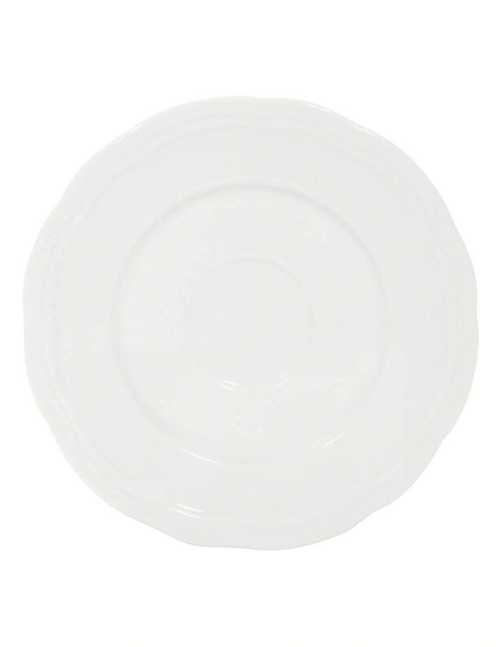 Florence Scallop Demi Cup And Saucer 90ml Set of 2 in White image 3