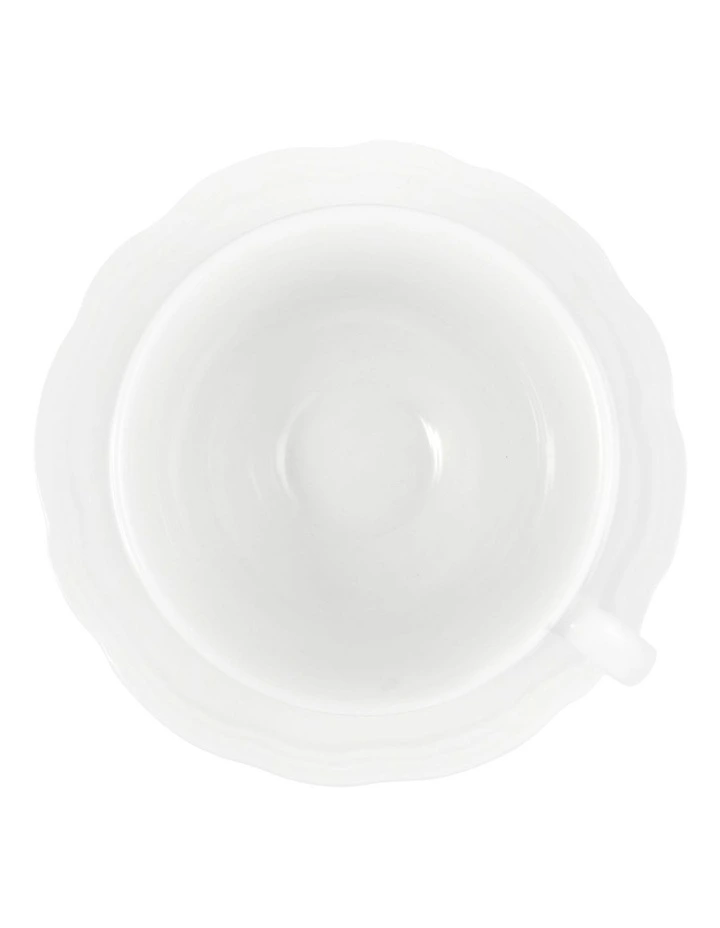 Florence Scallop Cup And Saucer 220ml in White image 2