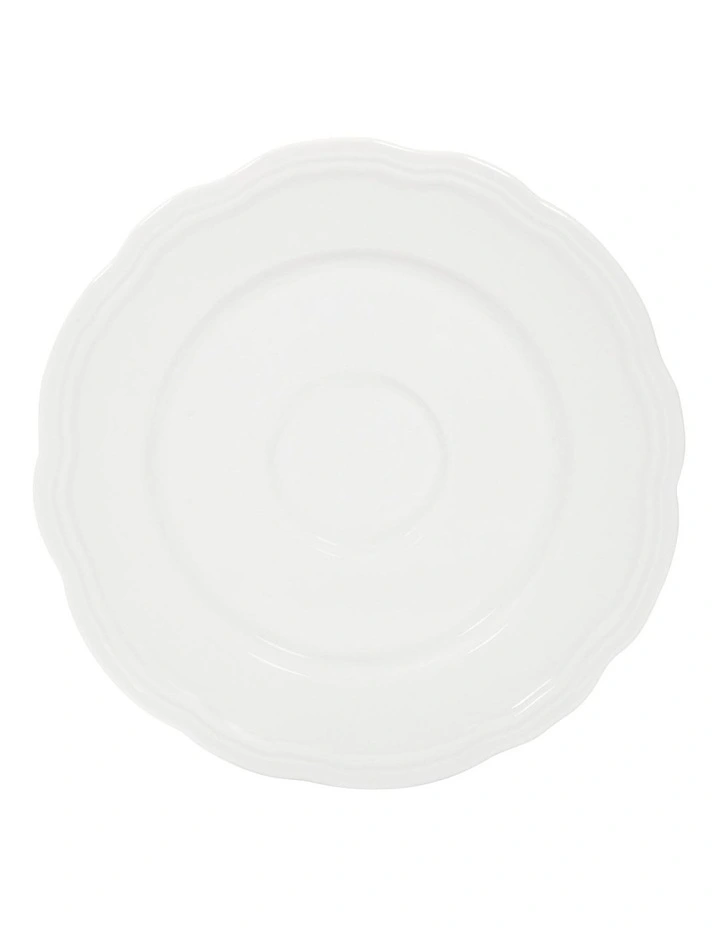 Florence Scallop Cup And Saucer 220ml in White image 3