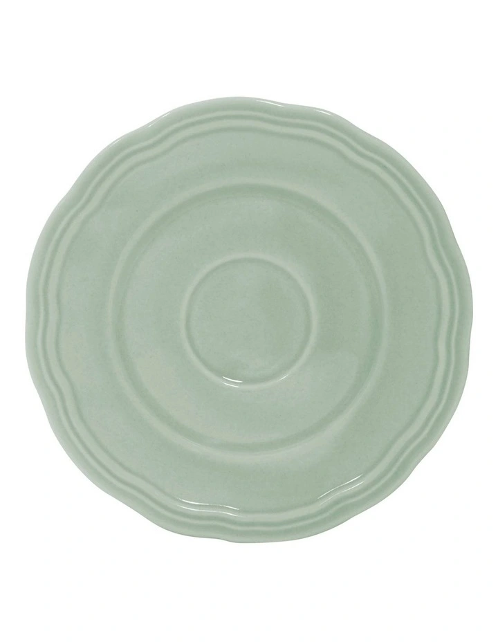 Florence Scallop Demi Cup and Saucer 90ml Set of 2 Gift Boxed in Light Green image 3