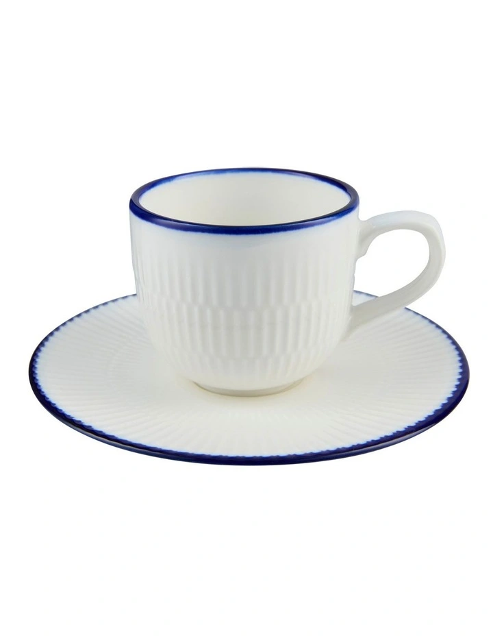 Cafe Cup And Saucer 225ML in White image 1