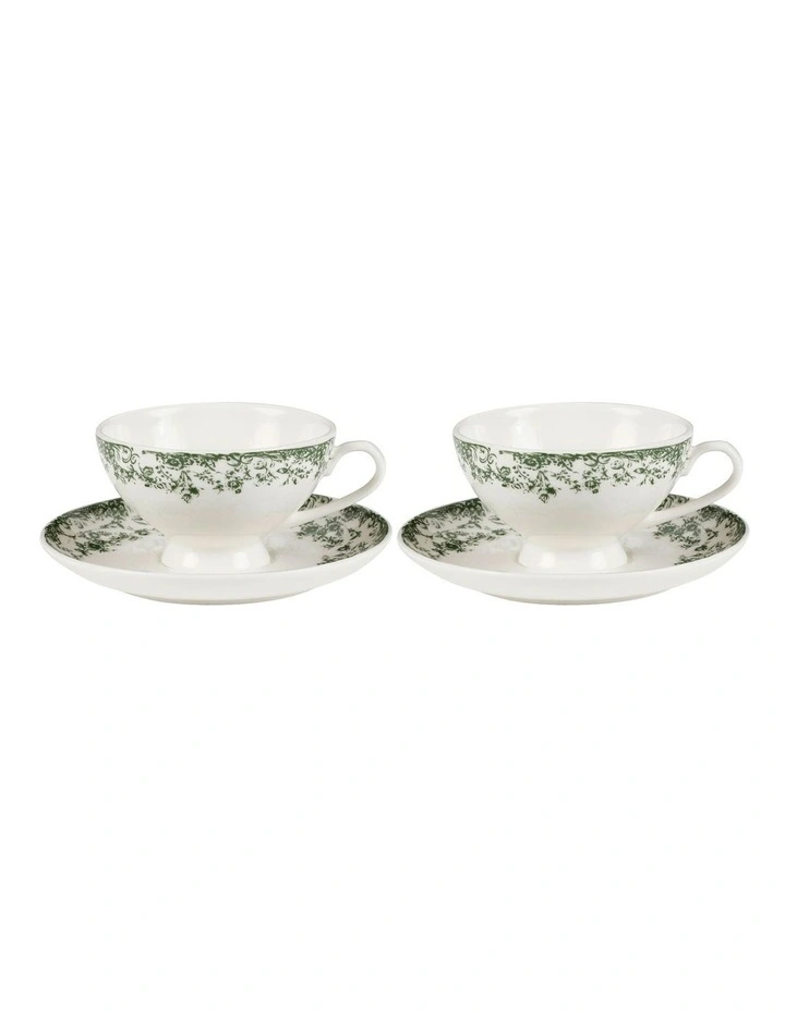 Rosetta Demi Cup And Saucer 90ml Set of 2 Green image 1