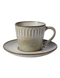 Leros Cup And Saucer 200ml in Mocha