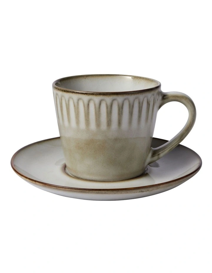 Leros Cup And Saucer 200ml in Mocha image 1