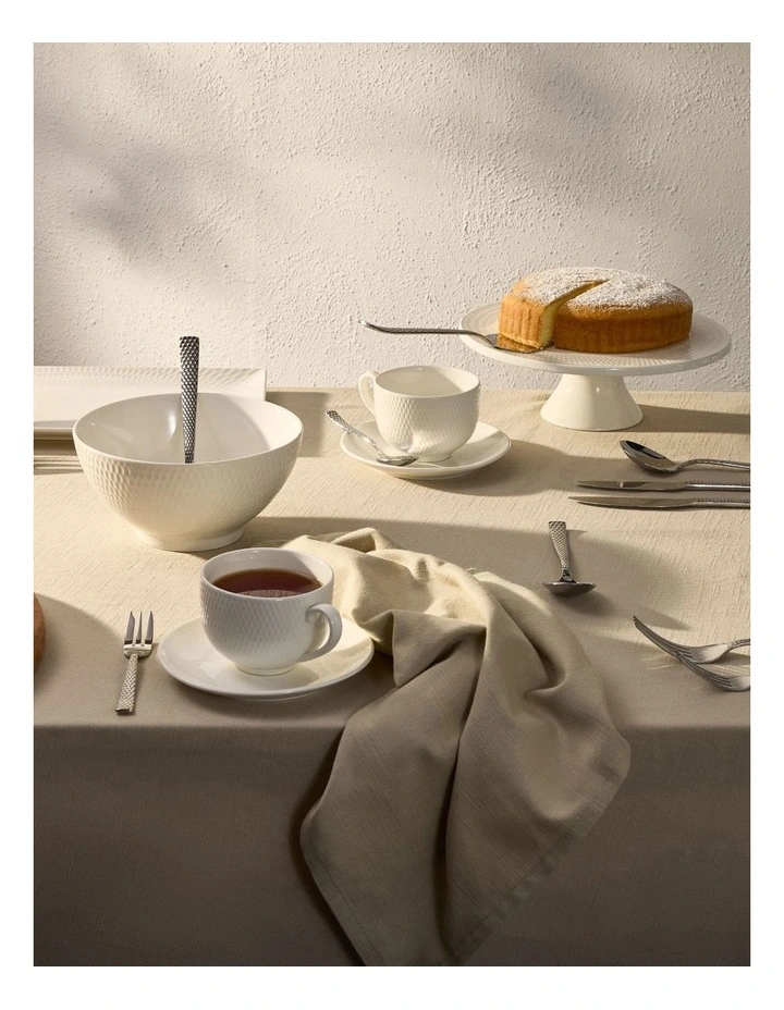 White Basics Diamonds Tea Cup & Saucer Set 260ml image 2